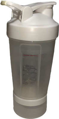 Futshut 450 ml Plastic Shaker(Pack of 1, White, Grey)