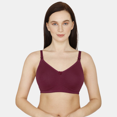 ZIVAME Women Full Coverage Non Padded Bra(Maroon)