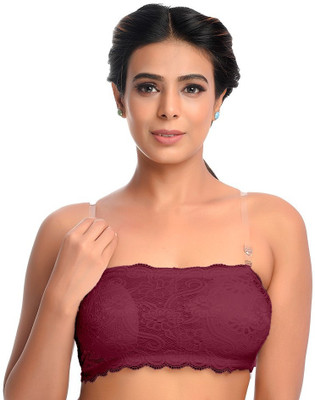 sashu Women Bandeau/Tube Lightly Padded Bra(Maroon)