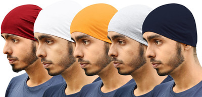Motus Solid Skull Cap Cap(Pack of 5)