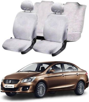 Chiefride Cotton Car Seat Cover For Maruti Ciaz(With Back Seat Arm Rest, 5 Seater, 2 Back Seat Head Rests)