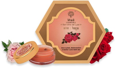 Khadi Essentials Combo of Wild Rose Lip Butter 5gm + Rose Watermelon Loofah Soap(2 Items in the set)