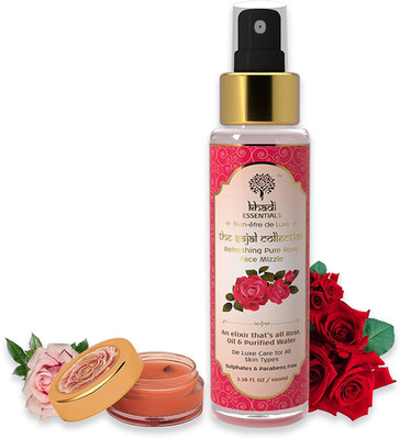 Khadi Essentials Combo of Wild Rose Lip Butter 5gm + Pure Rose Face Toner 100ml(2 Items in the set)