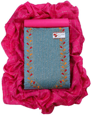 Sun Fashion And Lifestyle Cotton Silk Embroidered, Embellished Salwar Suit Material