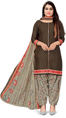 Kkrish Cotton Blend Printed Salwar Suit Material