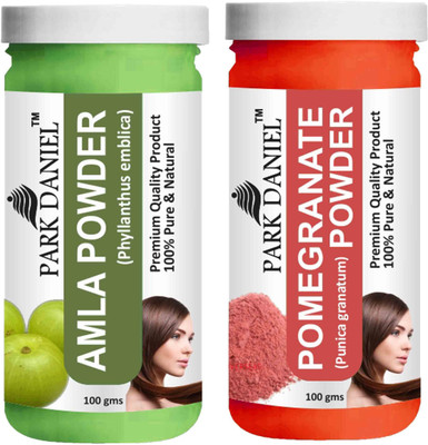 PARK DANIEL Pure & Natural Amla Powder & Pomegranate Powder Combo Pack of 2 Bottles of 100 gm (200 gm )(200 g)