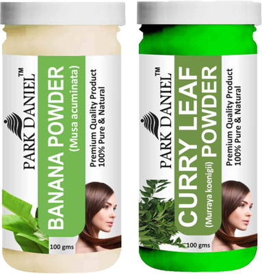 PARK DANIEL Pure & Natural Banana Powder & Curry Leaf Powder Combo Pack of 2 Bottles of 100 gm (200 gm )(200 ml)