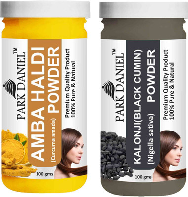 PARK DANIEL Pure & Natural Amba Haldi Powder & Kalonji(Black Cumin) Powder Combo Pack of 2 Bottles of 100 gm (200 gm )(200 g)