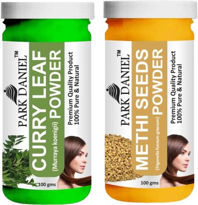 PARK DANIEL Pure & Natural Curry Leaf Powder & Methi Powder Combo Pack of 2 Bottles of 100 gm (200 gm )(200 ml)