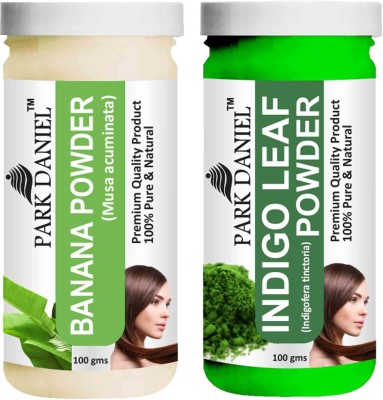 PARK DANIEL Pure & Natural Banana Powder & Indigo Leaf Powder Combo Pack of 2 Bottles of 100 gm (200 gm )(200 ml)