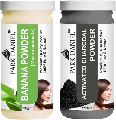 PARK DANIEL Hair Care Combo Of Banana Powder & Activated Charcoal Powder Combo Pack of 2 Bottles of 100 gm (200 gm )(2 Items in the set)