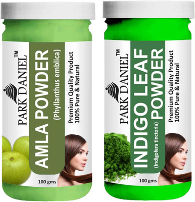 PARK DANIEL Hair Care Combo Of Amla Powder & Indigo Leaf Powder Combo Pack of 2 Bottles of 100 gm (200 gm )(2 Items in the set)