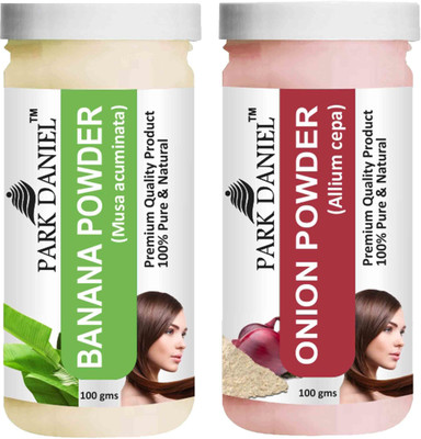 PARK DANIEL Pure & Natural Banana Powder & Onion Powder Combo Pack of 2 Bottles of 100 gm (200 gm )(200 ml)