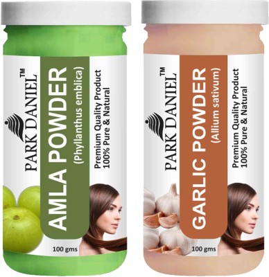 PARK DANIEL Pure & Natural Amla Powder & Garlic Powder Combo Pack of 2 Bottles of 100 gm (200 gm )(200 g)