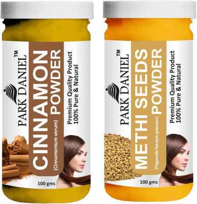 PARK DANIEL Pure & Natural Cinnamon Powder & Methi Powder Combo Pack of 2 Bottles of 100 gm (200 gm )(200 ml)