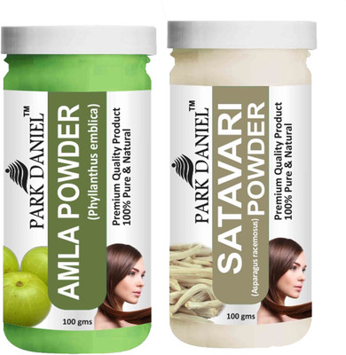 PARK DANIEL Pure & Natural Amla Powder & Satavari Powder Combo Pack of 2 Bottles of 100 gm (200 gm )(200 g)