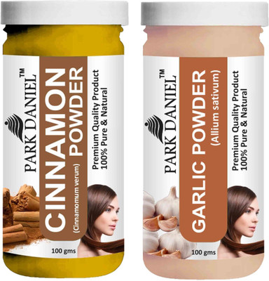 PARK DANIEL Pure & Natural Cinnamon Powder & Garlic Powder Combo Pack of 2 Bottles of 100 gm (200 gm )(200 ml)