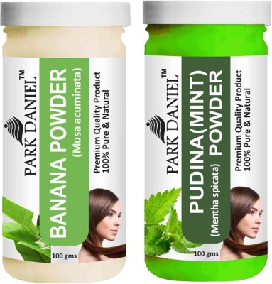 PARK DANIEL Pure & Natural Banana Powder & Pudina(Mint)Powder Combo Pack of 2 Bottles of 100 gm (200 gm )(200 ml)
