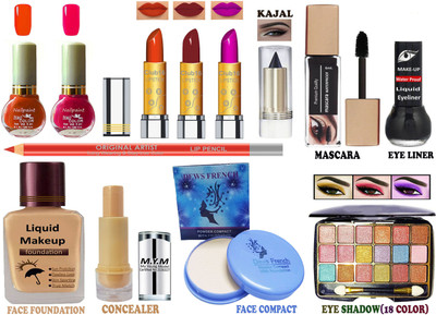 CLUB 16 All Season Special Professional Makeup Kit of 13 Makeup Items AF08(Pack of 13)