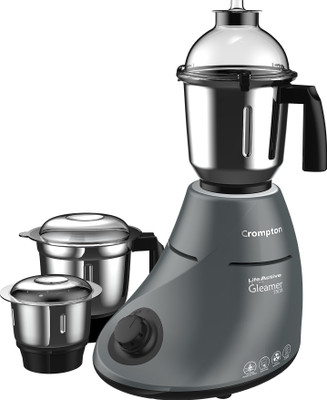 Crompton Greaves GLEAMER 750 W Mixer Grinder(ACGM | 3 Jars | Grey & Black)