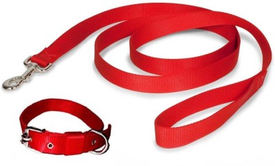 Pet Club51 PC75 Collar & Leash Red - Medium Dog Collar & Leash(Medium, Red)