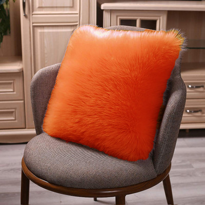 Catchyx Cart Microfibre Solid Cushion Pack of 1(Orange)