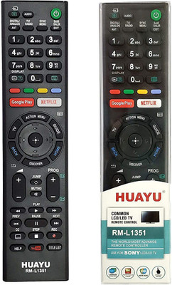 Akshita Compatible For RM-L1351 LCD/LED TV with Google Play & Netflix Button Remote Control ( Chake Image With Old Remote ) SONY Remote Controller(Black)
