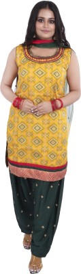 DRESSED UP DIVAS Self Design Kurta, Salwar & Dupatta Set