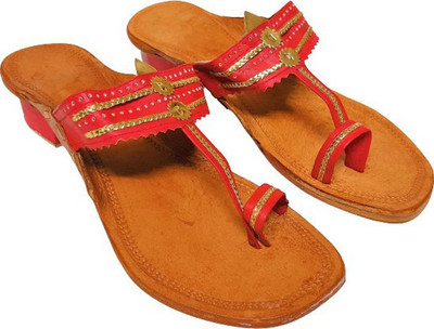 Kolhapuri Women Heels(Red , 9)