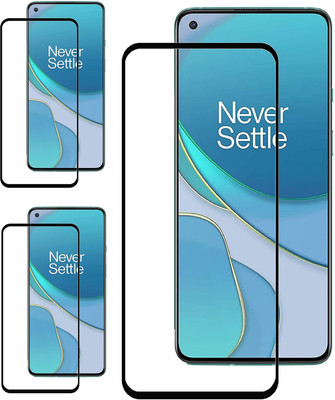 ISAAK Edge To Edge Tempered Glass for OnePlus Nord 2 5G Edge to Edge, Full Glue, 11D Tempered Glass(Pack of 3)