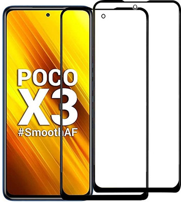 dIZOM Edge To Edge Tempered Glass for Poco X3(Pack of 2)