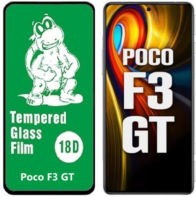 ISAAK Edge To Edge Tempered Glass for Poco F3 GT Edge to Edge, Full Glue, 18D Tempered Glass(Pack of 1)