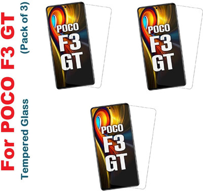 ISAAK Tempered Glass Guard for Poco F3 GT(Pack of 3)