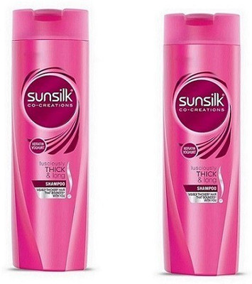 SUNSILK Lusciously Thick & Long Shampoo 340 ml Pack of 2(680 ml)