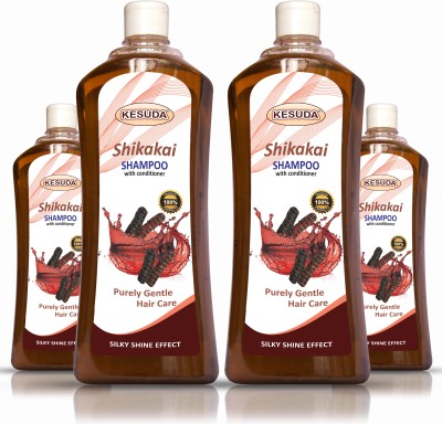 KESUDA Shikakai Herbal 4 Liter Hair Shampoo with Conditionar for Strong Hair and Hair Growth with Pure Shikakai extract(4 L)