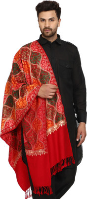 swi stylish Wool Embroidered Men Shawl(Maroon)