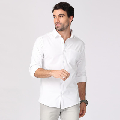 FoxLine Men Solid Casual White Shirt