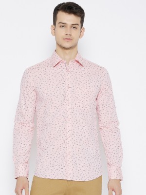 CRIMSOUNE CLUB Men Printed Casual Pink Shirt