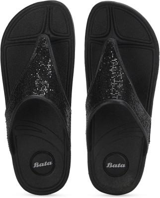 Bata Women KAFI Flip Flops(Black , 4)