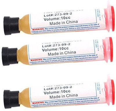 A&S TOOLSHOP Solder Soldering Paste 10cc Flux Grease RMA-223 for LED, SMD, PCB, BGA, PGA Repair -Set of 3 Pieces 0 W Simple(Conical Tip)