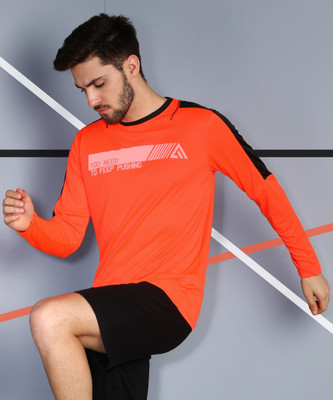 OFF on ADRENEX Printed Men Round Neck 