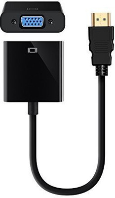VibeX  TV-out Cable HDMI to VGA Adapter Cable-I8(Black, For Computer)