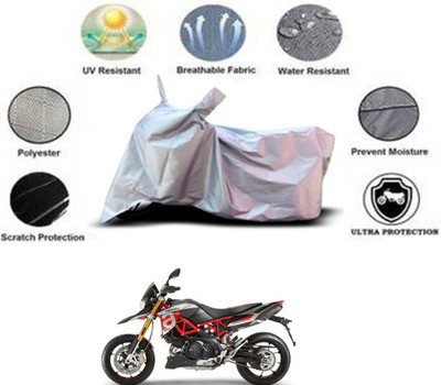 RONISH Waterproof Two Wheeler Cover for Aprilia(Dorsoduro 900, Silver)