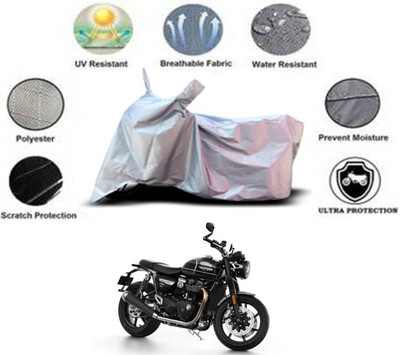 RONISH Waterproof Two Wheeler Cover for Triumph(Speed Twin, Silver)