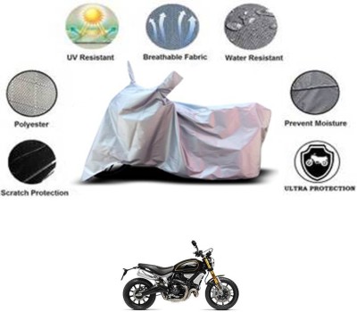 RONISH Waterproof Two Wheeler Cover for Ducati(Scrambler 1100, Silver)