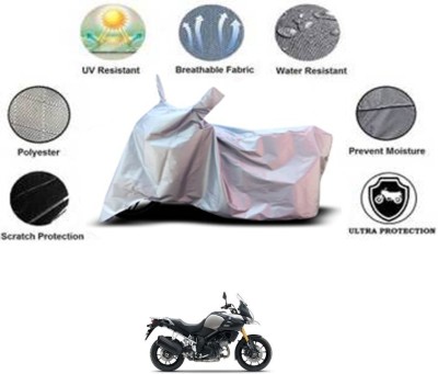 RONISH Waterproof Two Wheeler Cover for Suzuki(V Strom 1000, Silver)