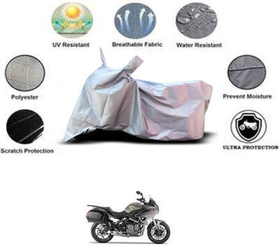 Mdstar Waterproof Two Wheeler Cover for Benelli(TNT 600 GT, Silver)