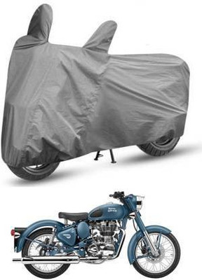 Exciting collections Waterproof Two Wheeler Cover for Royal Enfield(Bullet 500, Grey)