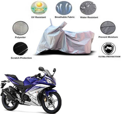 MMSSTAR Waterproof Two Wheeler Cover for Yamaha(Silver)