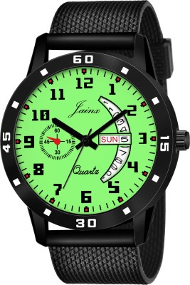 Jainx JM7108 Day and Date Function Radium Dial Analog Watch - For...